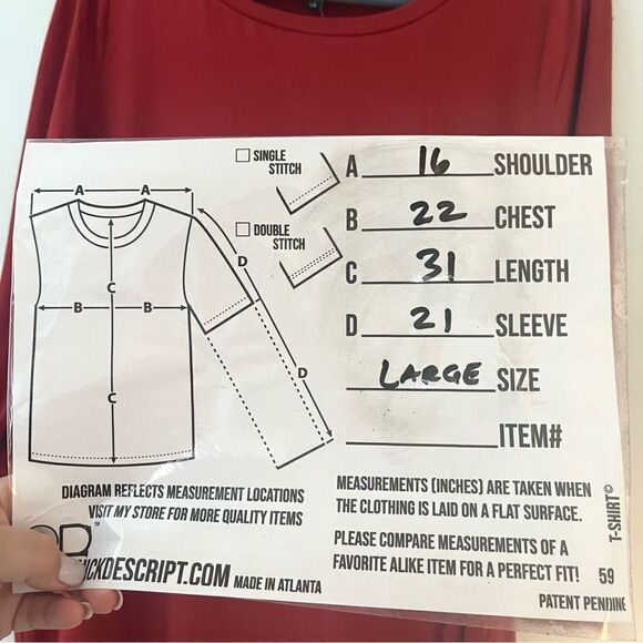 Eileen Fisher Jersey Knit 3/4 Sleeve Tunic Top, Size Large, DARK orange/Red NWT - Picture 7 of 8